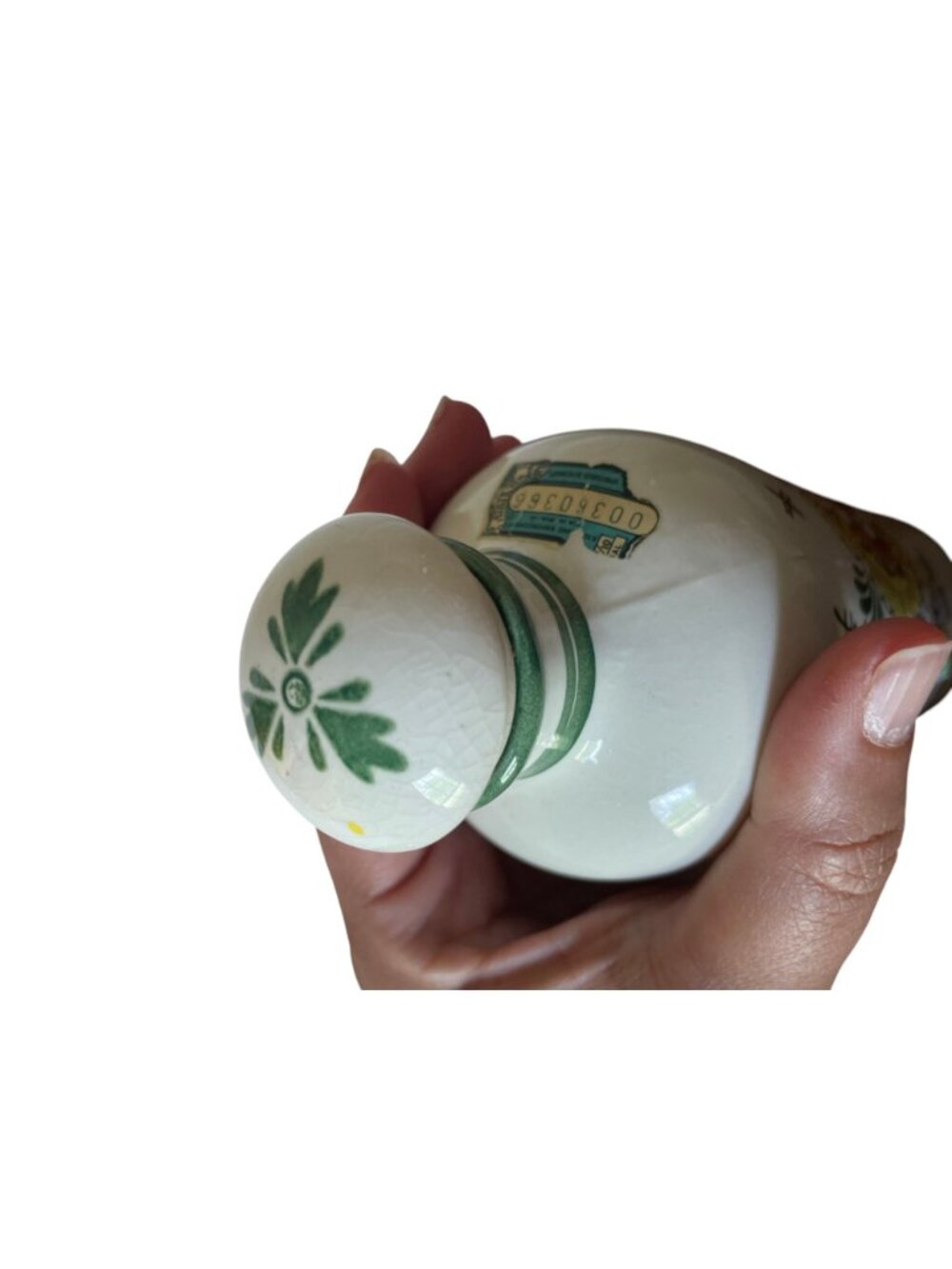 Vintage Bols Delft Polychrome Ceramic Gin Bottle Holland Handwerk Floral Decor - Picture 9 of 11